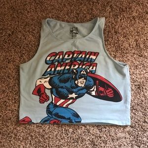 Captain America Crop Top